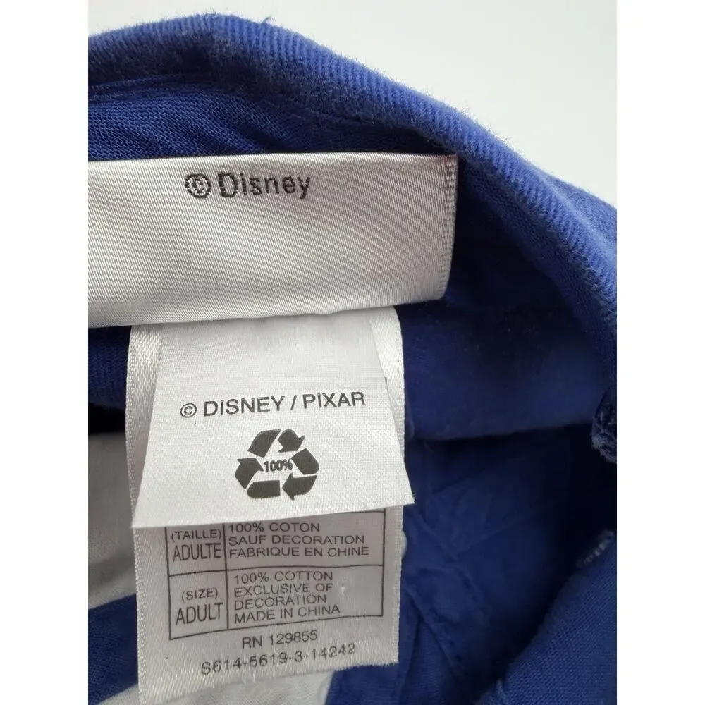 Disney MU Hat Monster Baseball Cap Adult One-Size Royal Blue Distressed Adjust